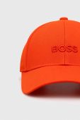 Бавовняна бейсболка BOSS колір помаранчевий з аплікацією (3376495)
