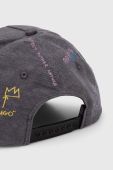 Бавовняна бейсболка HUGO колір сірий візерунок