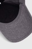 Бавовняна бейсболка HUGO колір сірий візерунок