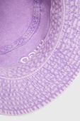 Бавовняний капелюх HUGO колір фіолетовий з бавовни