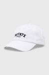 Бавовняна бейсболка Rotate колір білий з аплікацією Бавовняна бейсболка Rotate колір білий з аплікацією
