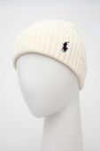Бавовняна шапка Polo Ralph Lauren колір бежевий з тонкого трикотажу з бавовни
