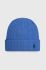 Вовняна шапка Polo Ralph Lauren вовна колір блакитний