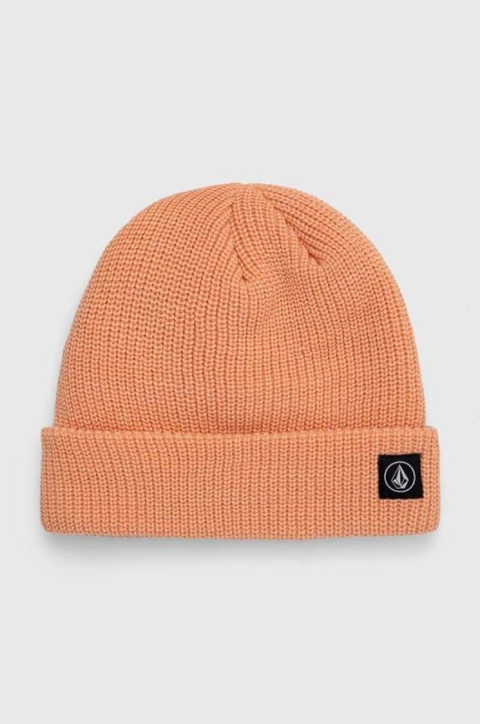 Шапка Volcom колір помаранчевий з товстого трикотажу
