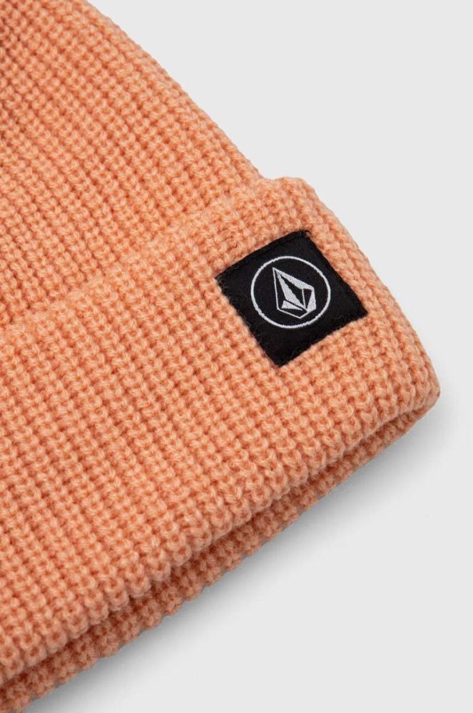 Шапка Volcom колір помаранчевий з товстого трикотажу фото 3