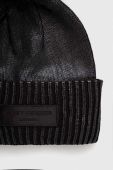 Шапка Kurt Geiger London колір чорний з тонкого трикотажу