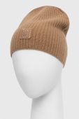 Кашемірова шапка Pinko колір коричневий з тонкого трикотажу вовна