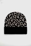 Шапка з домішкою кашеміру Pinko колір чорний з тонкого трикотажу Шапка з домішкою кашеміру Pinko колір чорний з тонкого трикотажу