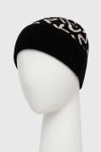 Шапка з домішкою кашеміру Pinko колір чорний з тонкого трикотажу