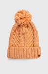Шапка Roxy колір помаранчевий з товстого трикотажу Шапка Roxy колір помаранчевий з товстого трикотажу
