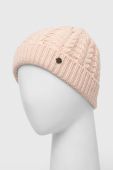 Шапка Roxy колір рожевий з товстого трикотажу