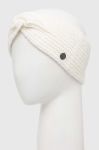 Пов'язка з домішкою вовни Roxy колір білий Пов'язка з домішкою вовни Roxy колір білий