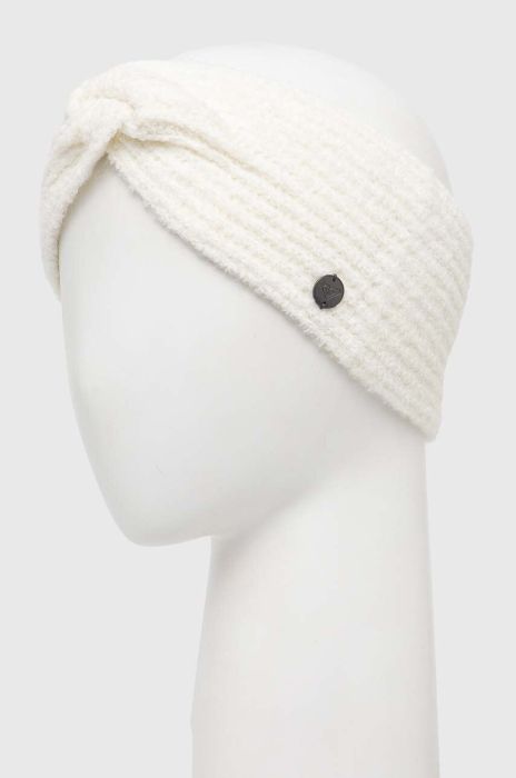 Пов'язка з домішкою вовни Roxy колір білий Пов'язка з домішкою вовни Roxy колір білий