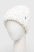 Шапка Roxy x Chloe Kim колір білий з товстого трикотажу