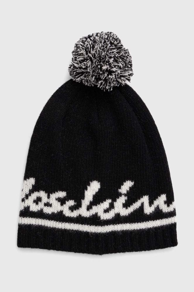 Вовняна шапка Moschino колір чорний вовна (3403565)