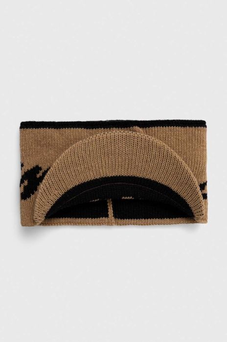 Вовняна пов'язка Moschino колір бежевий Вовняна пов'язка Moschino колір бежевий