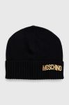 Вовняна шапка Moschino колір чорний вовна (3403568) Вовняна шапка Moschino колір чорний вовна (3403568)