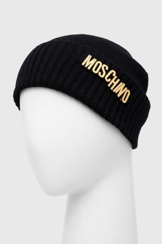 Вовняна шапка Moschino колір чорний вовна (3403568) фото 2