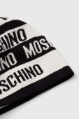 Вовняна шапка Moschino колір білий вовна (3597560)
