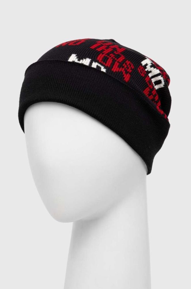 Вовняна шапка Moschino колір чорний вовна (3403588) фото 2