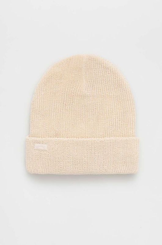 Шапка Billabong колір бежевий з товстого трикотажу (3445763)