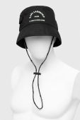 Бавовняний капелюх Karl Lagerfeld колір чорний з бавовни