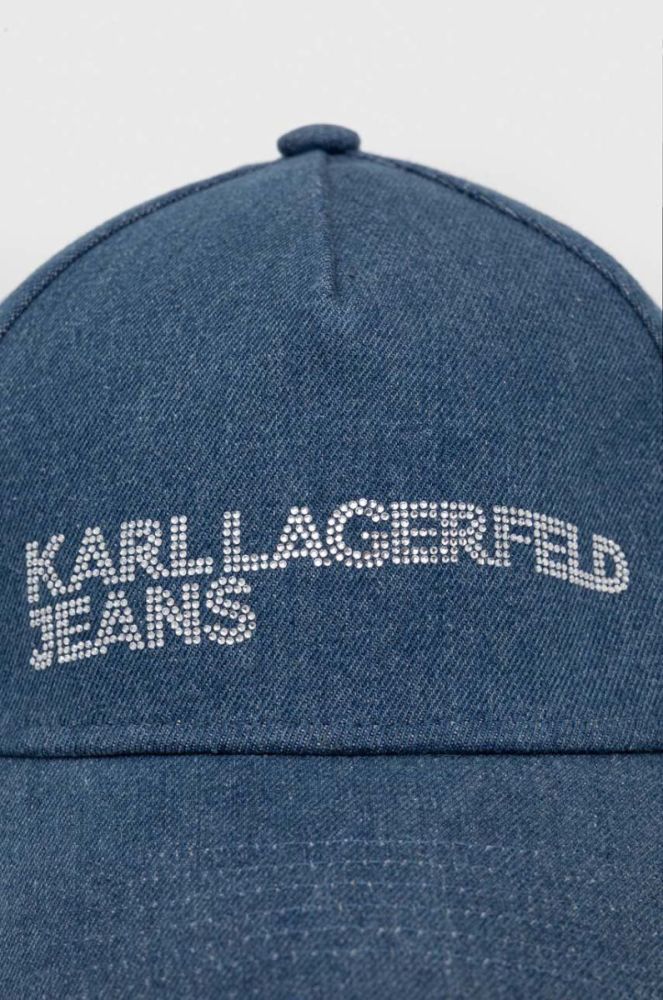 Кепка Karl Lagerfeld Jeans з аплікацією колір блакитний (3347138) фото 2