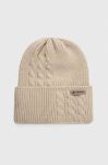 Шапка Columbia колір бежевий з товстого трикотажу (3492562) Шапка Columbia колір бежевий з товстого трикотажу (3492562)