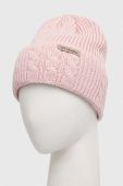 Шапка Columbia колір рожевий з товстого трикотажу (3492563)