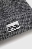 Вовняна шапка Drykorn колір сірий вовна