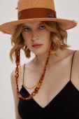 Капелюх LE SH KA headwear Brown Gold Canotier колір коричневий