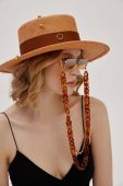 Капелюх LE SH KA headwear Brown Gold Canotier колір коричневий