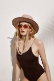 Капелюх LE SH KA headwear Grey Gold Canotier колір сірий