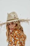 Капелюх LE SH KA headwear Big Brim Straw Fedora колір зелений Капелюх LE SH KA headwear Big Brim Straw Fedora колір зелений