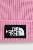 Шапка The North Face колір рожевий з товстого трикотажу (3601789)