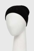 Шапка з домішкою вовни Armani Exchange колір чорний з тонкого трикотажу (3470473)