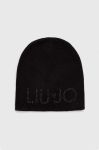 Шапка Liu Jo колір чорний з тонкого трикотажу (3496648) Шапка Liu Jo колір чорний з тонкого трикотажу (3496648)