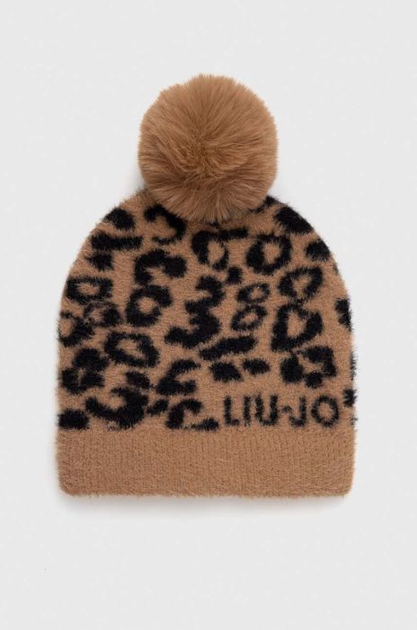 Шапка Liu Jo колір коричневий вовна