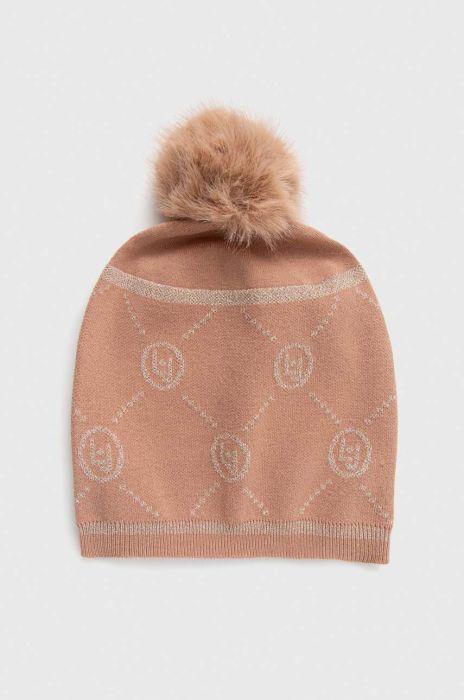 Шапка Liu Jo колір рожевий з тонкого трикотажу (3557732)