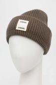 Вовняна шапка Samsoe Samsoe колір зелений з товстого трикотажу вовна (3511636) Вовняна шапка Samsoe Samsoe колір зелений з товстого трикотажу вовна (3511636)