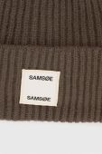 Вовняна шапка Samsoe Samsoe колір зелений з товстого трикотажу вовна (3511636) Вовняна шапка Samsoe Samsoe колір зелений з товстого трикотажу вовна (3511636)