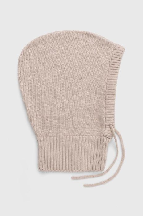 Вовняний капор Samsoe Samsoe колір бежевий