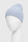 Кашемірова шапка Weekend Max Mara з тонкого трикотажу колір блакитний