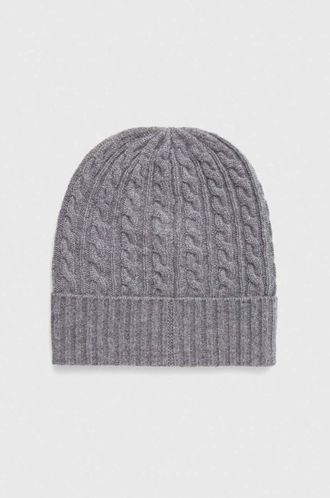 Кашемірова шапка Weekend Max Mara колір сірий з тонкого трикотажу