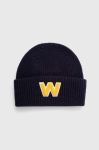 Вовняна шапка Weekend Max Mara колір синій з товстого трикотажу вовна (3511643) Вовняна шапка Weekend Max Mara колір синій з товстого трикотажу вовна (3511643)