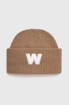 Вовняна шапка Weekend Max Mara колір коричневий з товстого трикотажу вовна Вовняна шапка Weekend Max Mara колір коричневий з товстого трикотажу вовна