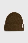 Вовняна шапка Marc O'Polo колір зелений з тонкого трикотажу вовна Вовняна шапка Marc O'Polo колір зелений з тонкого трикотажу вовна