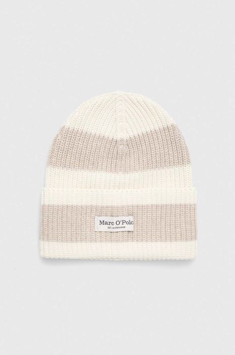 Бавовняна шапка Marc O'Polo колір бежевий з товстого трикотажу з бавовни (3537581)