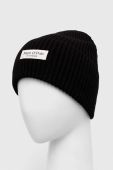 Бавовняна шапка Marc O'Polo колір чорний з товстого трикотажу з бавовни