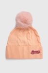 Шапка Guess колір рожевий з тонкого трикотажу (3503809) Шапка Guess колір рожевий з тонкого трикотажу (3503809)